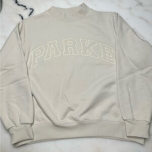 Parker Cream Sweatshirt with Logo